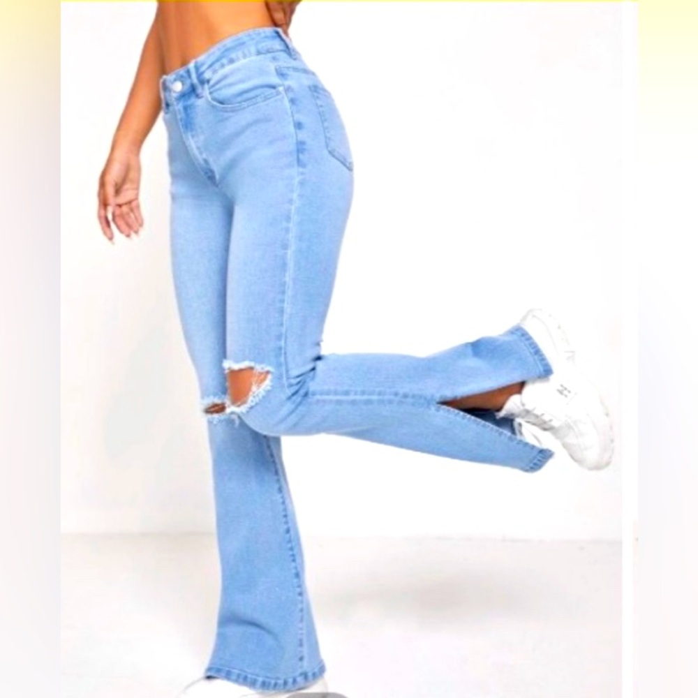 Vibe and Rant Women's Distressed Flare Jeans NWOT